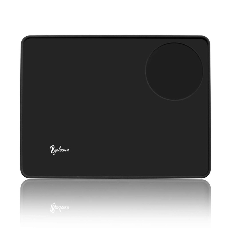 Yolococa Coffee Tamper Mat Food Grade Silicone Rubber Espresso #0001, Black