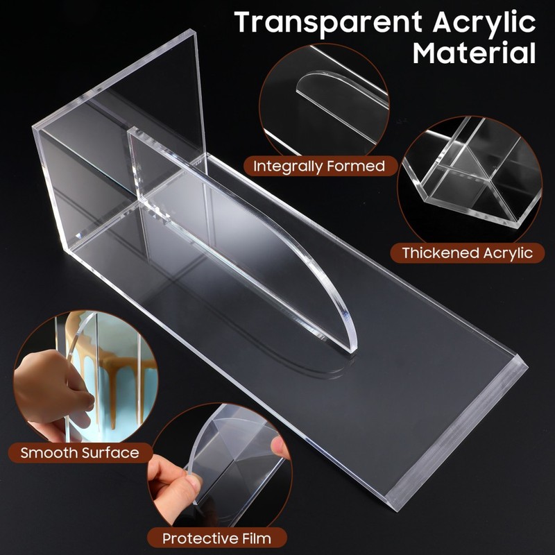 Transparent Acrylic Cake Baking Gadget Smoother Tool For Cake gallery