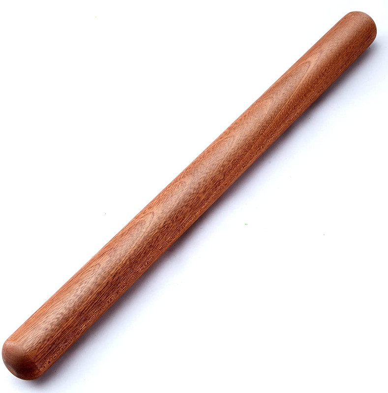 Aisoso French Rolling Pin, 17.7 Inches Wood Rolling Pin for Baking Extra Long Th