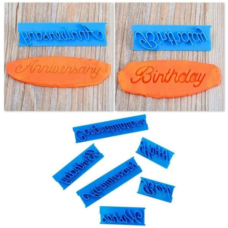 Alphabet Mould Chic Fondant Decor Cake Mold Letter 6pcs Cutter Happy Birthday gallery