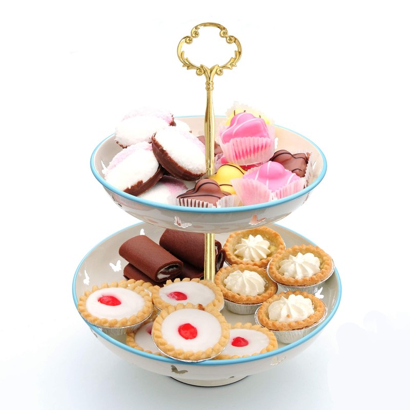 3 Tier 14" Heavy Metal Cake Stand Holder Fruit Plate Stand Fitting Hardware R... gallery