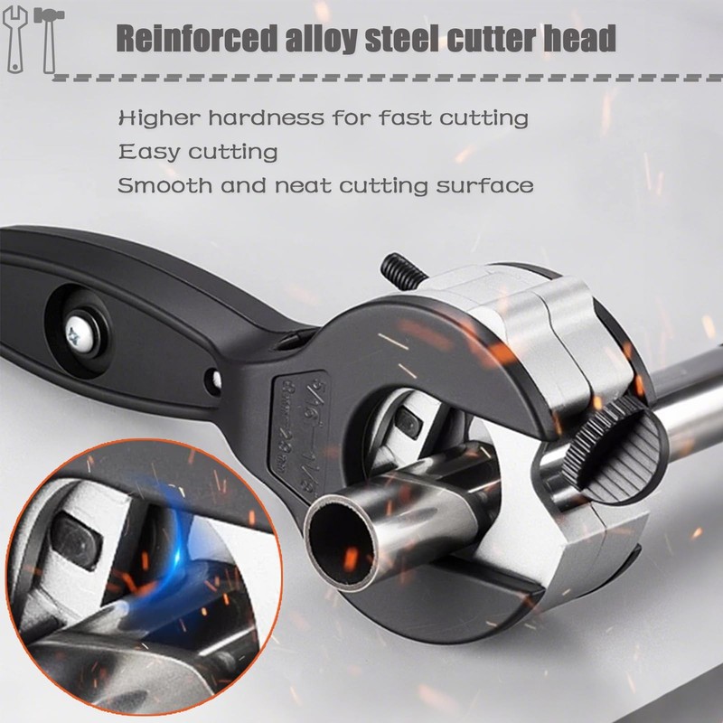 Ratcheting Tubing Cutter, Copper Pipe Cutter, Tubing Cutter 5/16" To 1 1/8", 2 i gallery