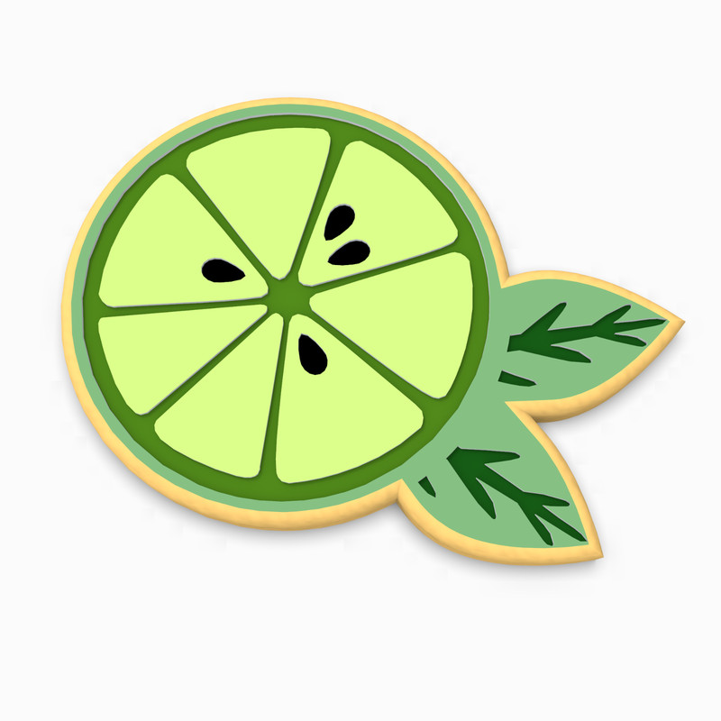 Lime Cookie Cutter & Stamp | Fruit Summer Drink Lemonade Birthday Spring gallery