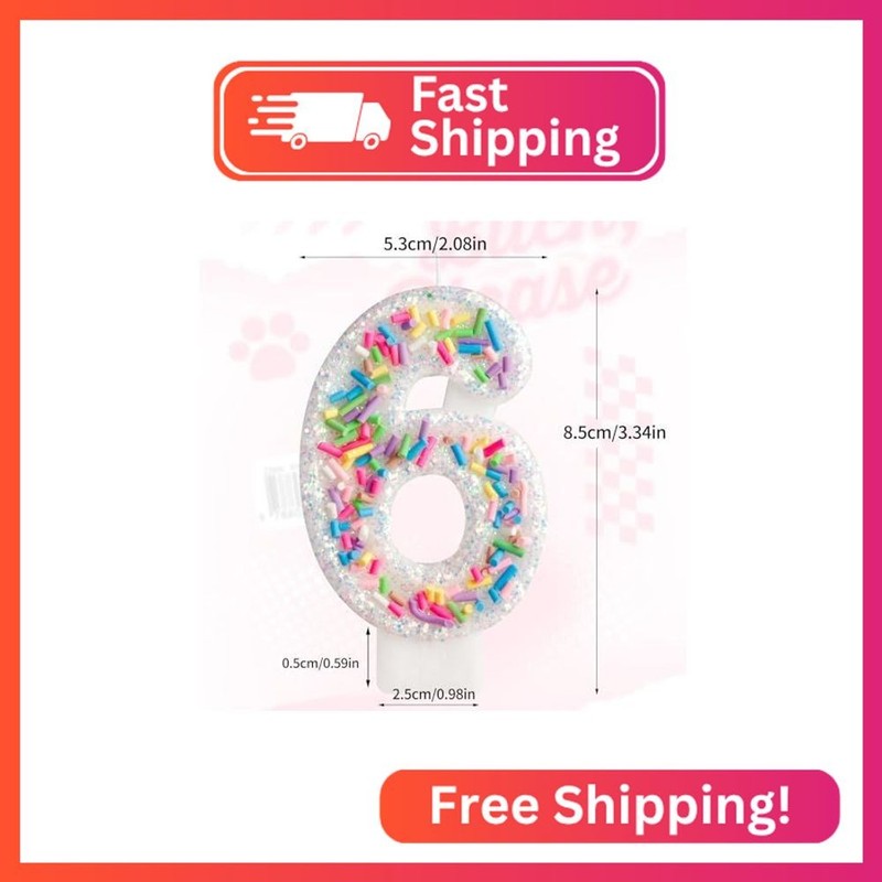 Girls Colorful Candy Birthday Candle,5th Birthday Candle for Party Supplies,Cand gallery