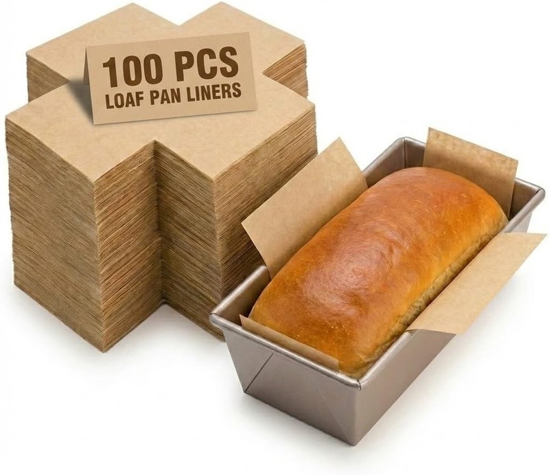 Mini Loaf Pan Liners, 100 Pcs Unbleached Parchment Paper, 450°F Heat