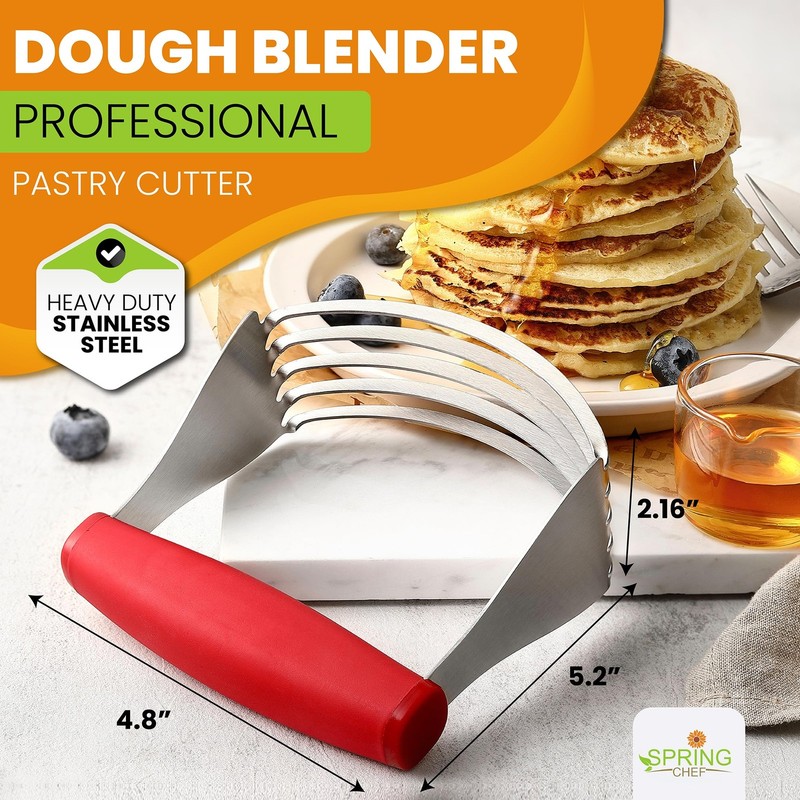 Red XL Size Dough Blender Tool For Baking, Heavy Duty Pastry Blender Tool for... gallery