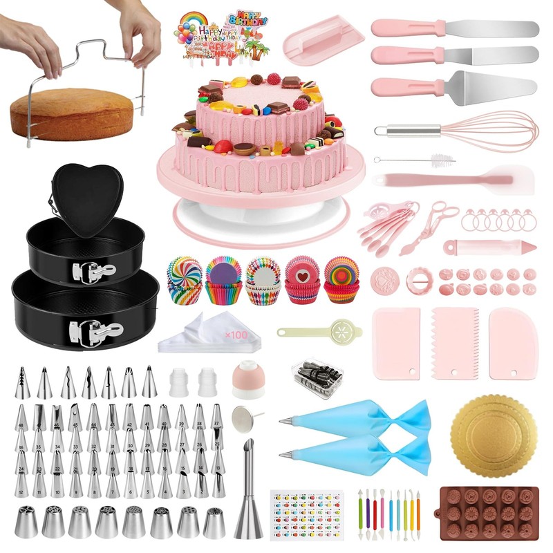 Cake Decorating Kit – Cake Turntable for Decorating with Baking Springform Pa…