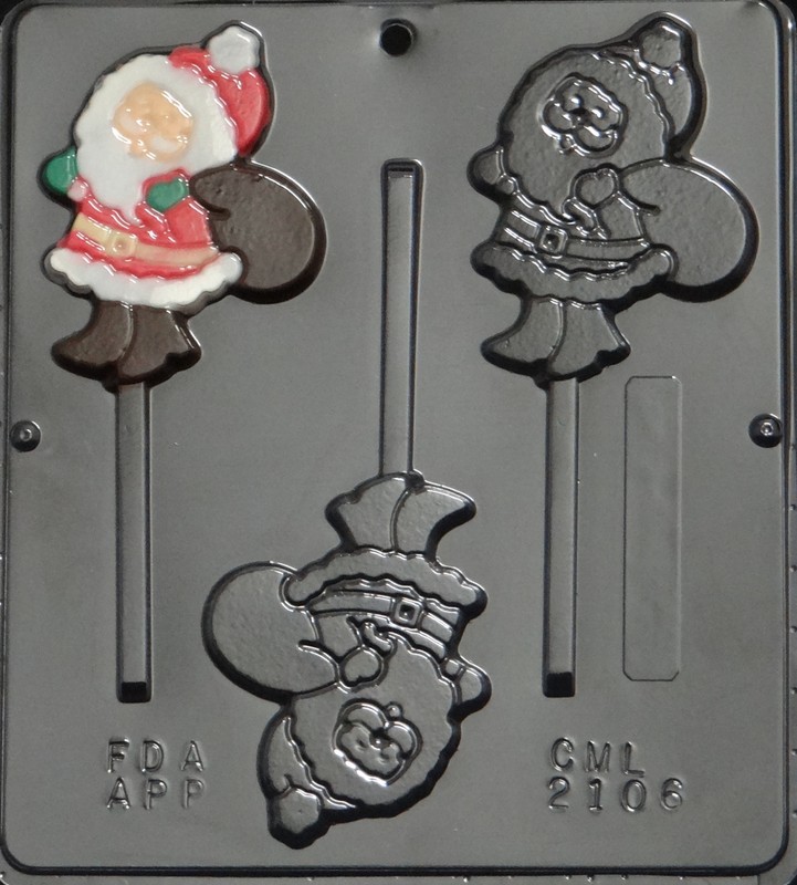 Santa with Gifts Lollipop Chocolate Candy Mold Christmas 2106 NEW