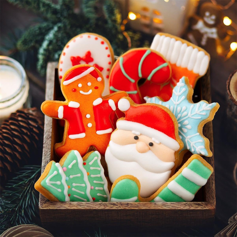 Christmas Cookie Cutters Set, 12 Pieces Stainless Steel Metal Christmas Cookie C gallery