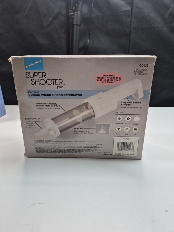 Proctor Silex Super Shooter Plus Cordless Cookie Press & Food Decorator gallery