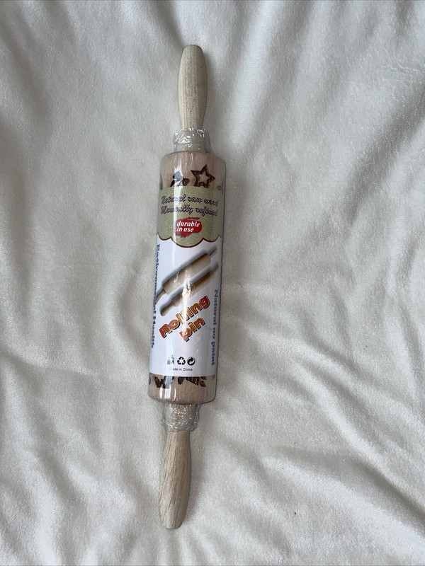 Wooden Christmas Rollers Natural Wood Embossing Rolling Pin for Baking Tool