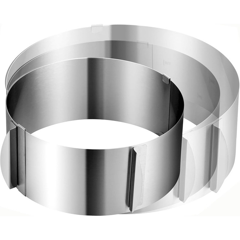Adjustable Mousse Ring Stainless Steel Baking Tool Layered Cake Decorating New
