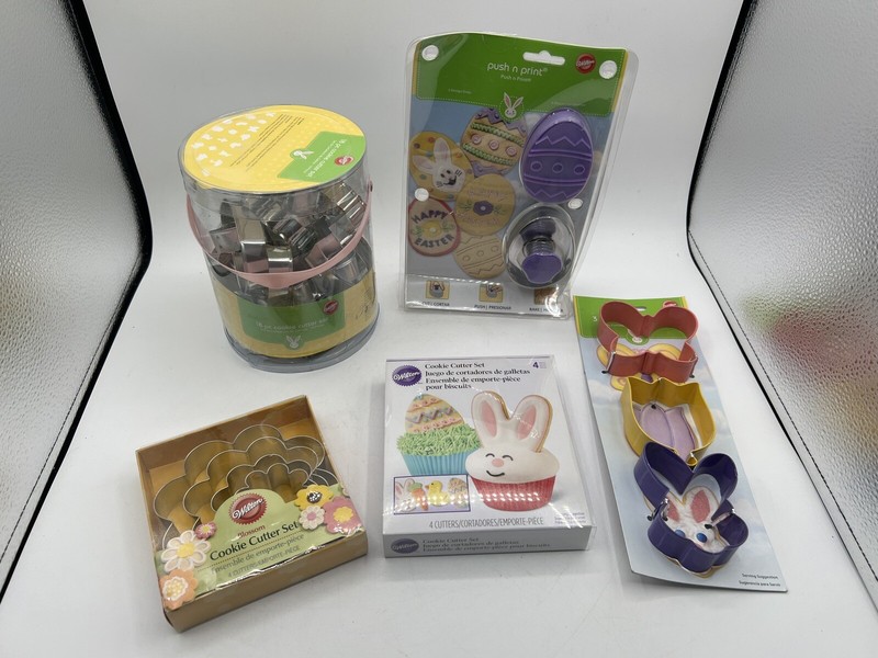 5 Sets Wilton Easter Spring Painted Metal Shaper Cookie Cutters New In Package