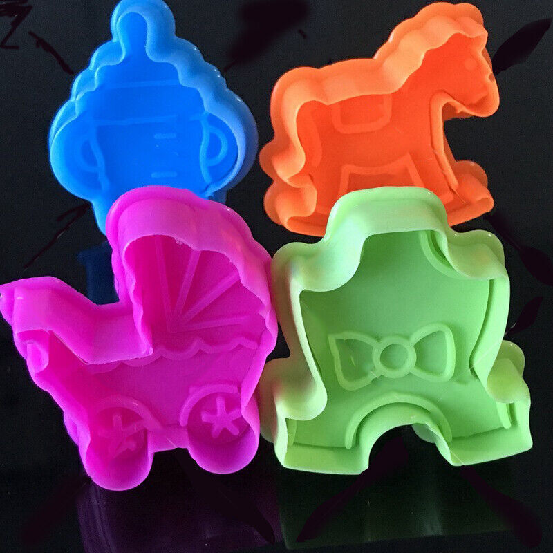 Cutter Plunger Cookies Cute Mould 4pcs Baking Fondant Baby Mold Biscuit Cake gallery