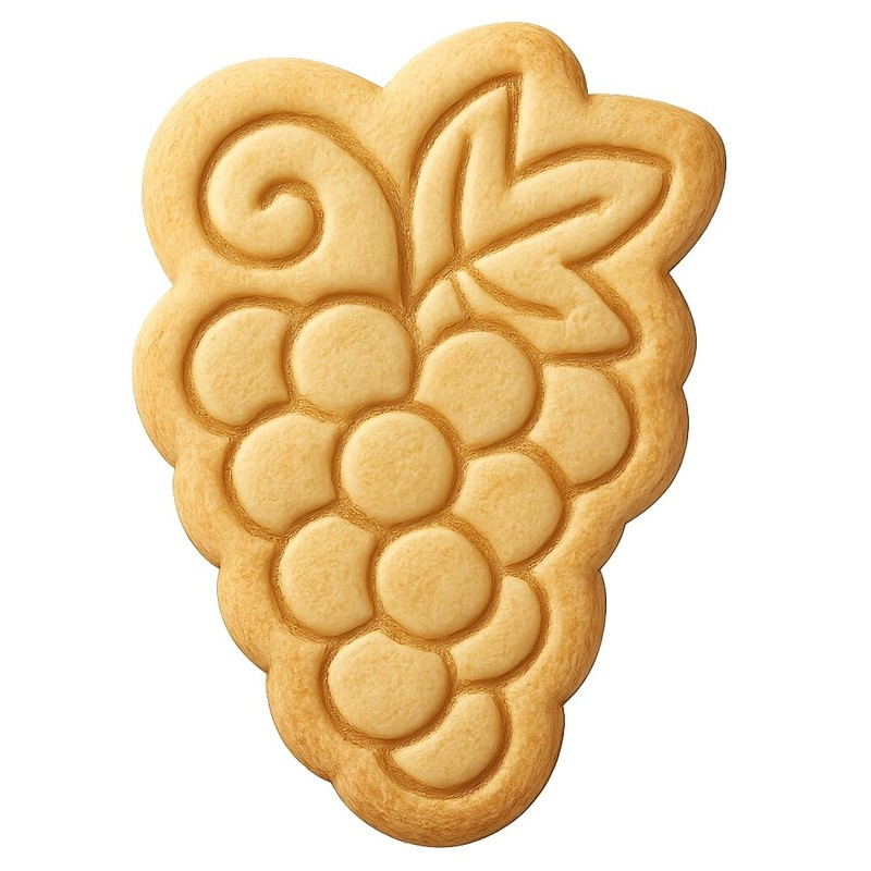 Elegant Bunch of Grapes Cookie Cutter & Stamp, Fondant & Clay - 4x2.8