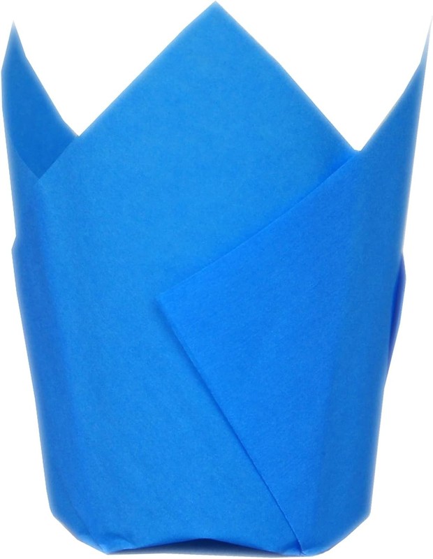 Muffin Greaseproof paper Baking cupcake cups, 2″ x 3 1/2″ Blue