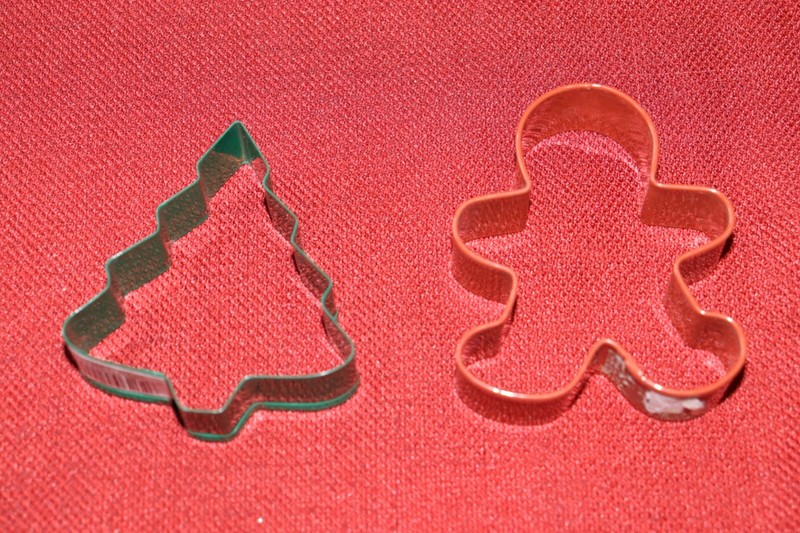 Christmas Cookie Cutter lot of 2 Decorative Dessert Shaper Gingerbread Man Tree gallery