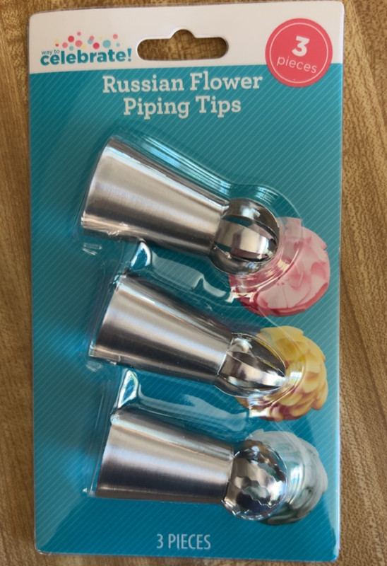 3pc Russian Flower Cake Decorating Tips NEW Celebrate