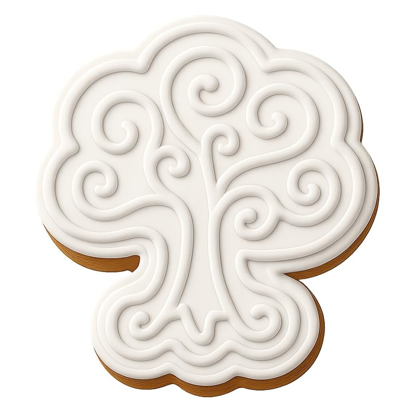 Whimsical Tree of Life Cookie Cutter & Stamp, Fondant & Clay - 4x3.5 gallery