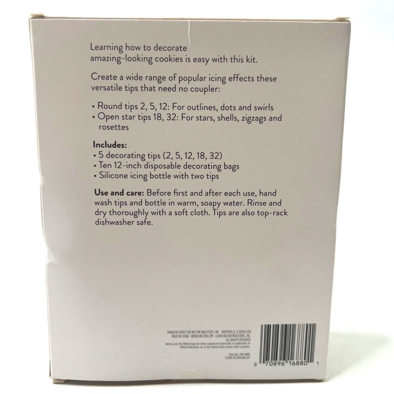 New Wilton Cookie Decorating Kit Tips Bags Bottle Family Time As seen in Macys gallery