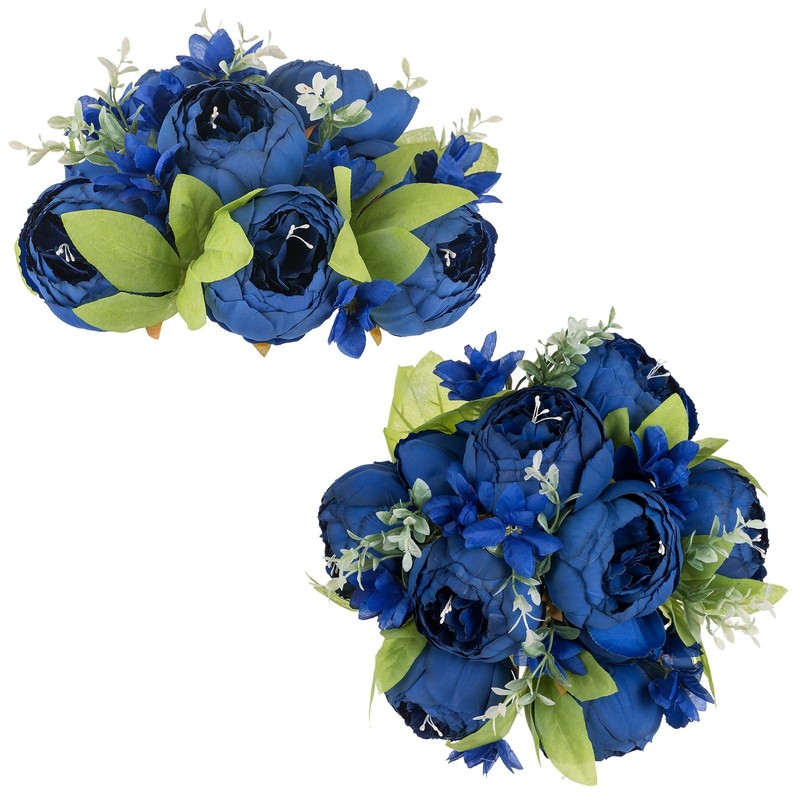 Nuptio Flower Balls For Centerpieces Wedding 2 Pcs 9.4 Inch Diameter Royal Blue
