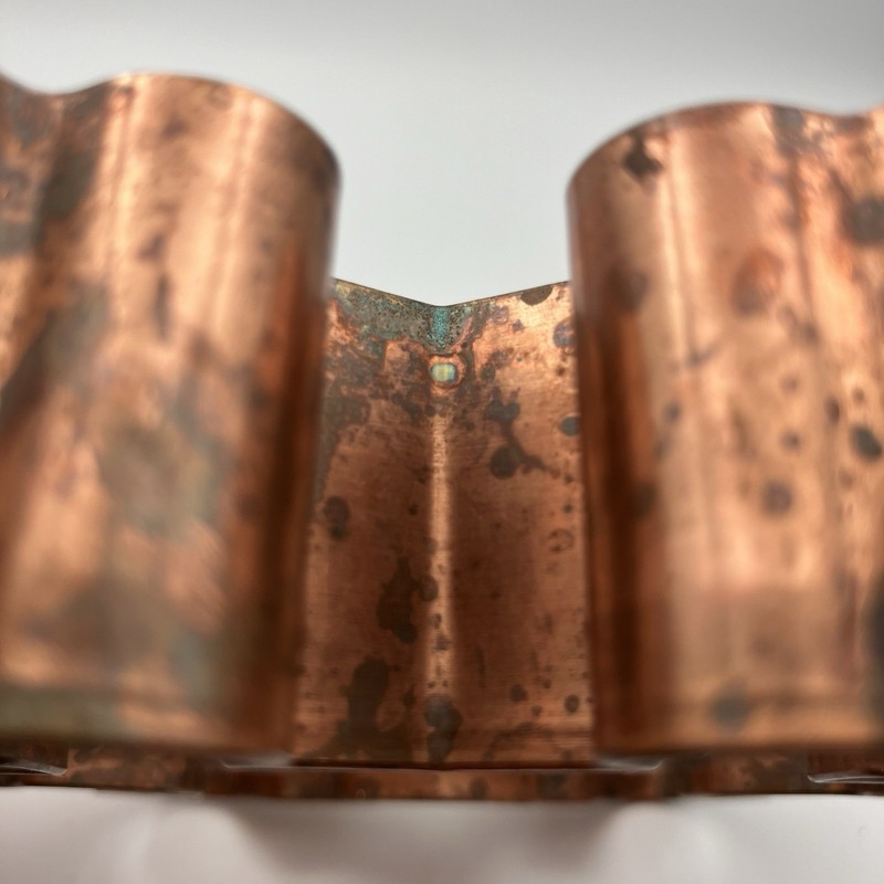 Vintage Copper Snowflake Cookie Cutter / Primitive Handmade / Large Heavy / Flaw gallery