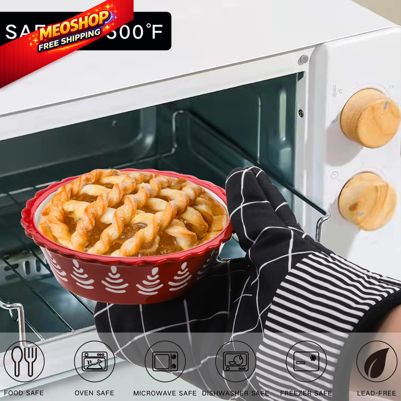 Coloch 4 Pack Ceramic Mini Pie Pan with Fluted Rim, 6 Inch small, Multicolor gallery