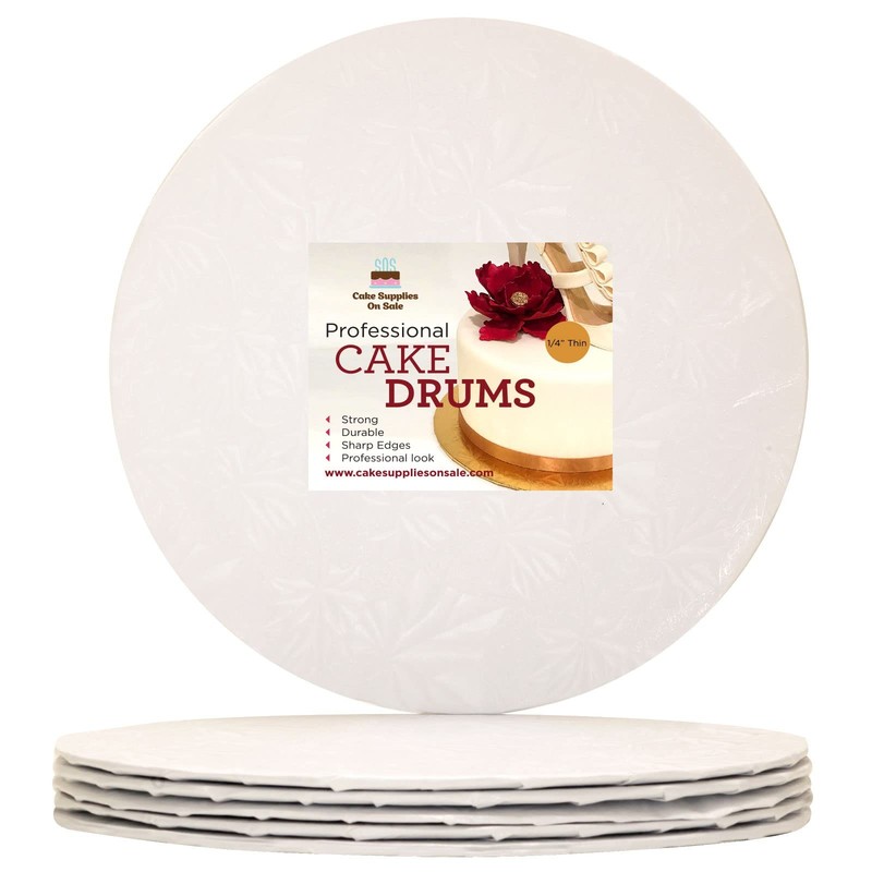 . 9 White Round Thin Drum 1/4, 25 count