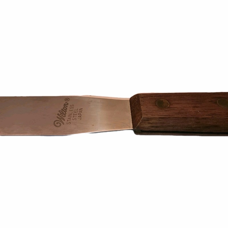 Wilton Icing Spatula 10 in Stainless Steel Blade with Wooden Handle Silver gallery