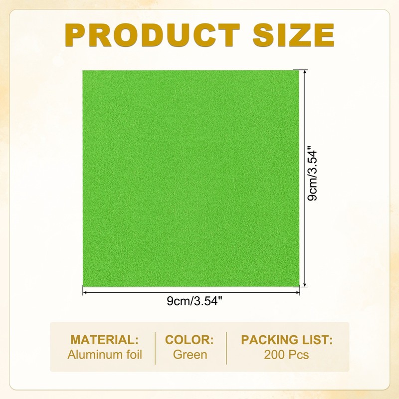 200pcs Chocolate 4x4 Inch For Dark Green Foil gallery