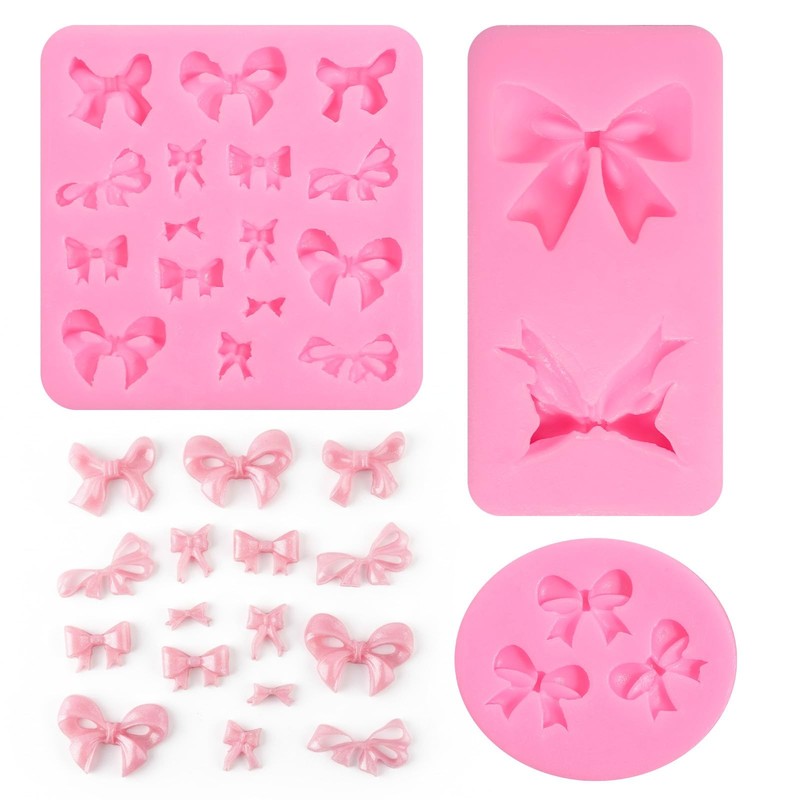 Bow Fondant Molds Silicone Bowknot Molds Chocolate Candy Baking Moulds DIY Ca…