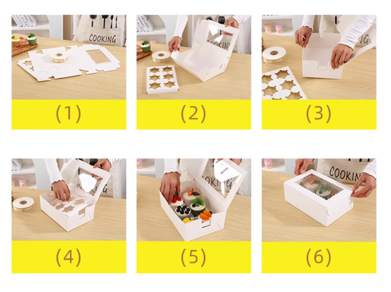 5 Pack Cupcake/Muffin/Snowball Mochi Cases-Christmas/New Year- 6 Grids Per Pack gallery