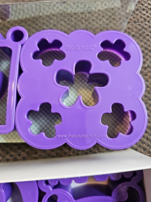 Pottery Barn Lunch Punch Whimsical Kids Sandwich Cutters Set of 4 Purple gallery