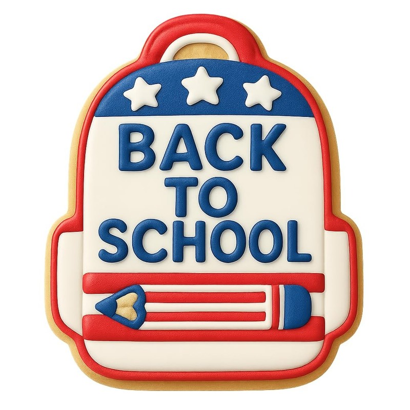 Back to School Backpack Cookie Cutter & Stamp 4x3.2" for Baking Fondant Clay gallery