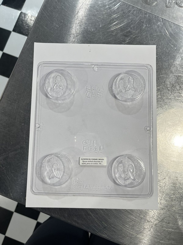 Cookie Mold with Awareness Ribbon Chocolate Plastic Candy Soap Mold CML 1631 gallery