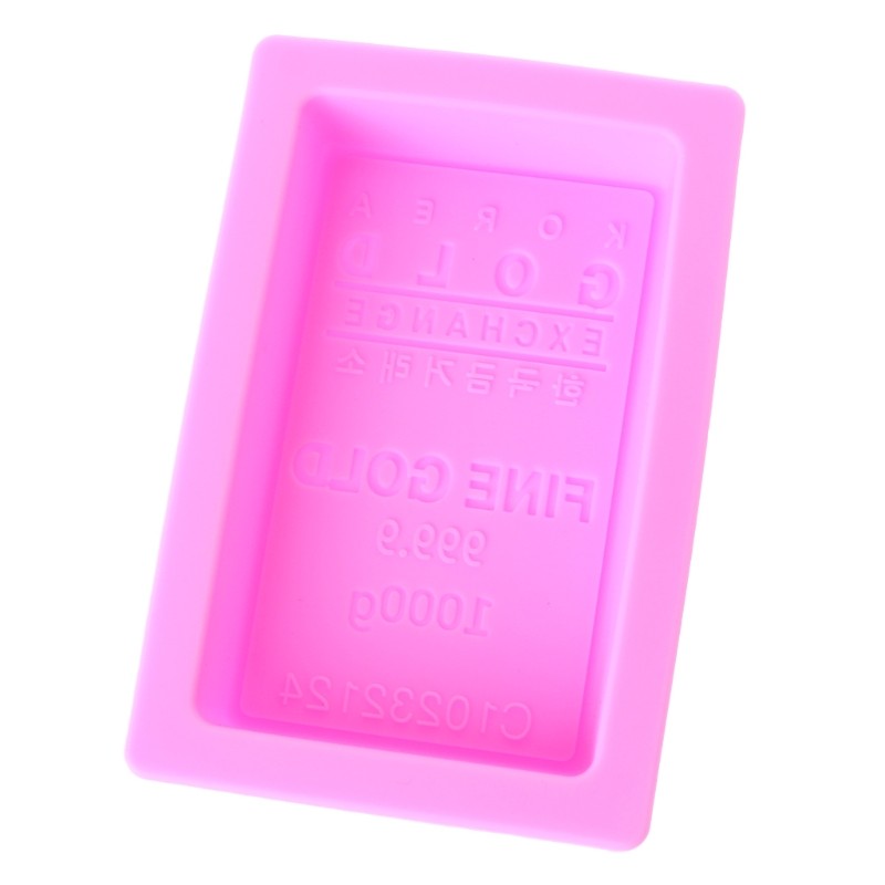 Gold Brick Shape Silicone Mold for Ice Cream Chocolate Clay Gift gallery