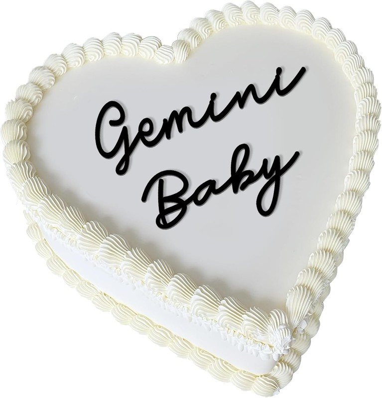 Gemini Cake Topper – Zodiac Birthday Decoration for Gemini Season, Horoscope