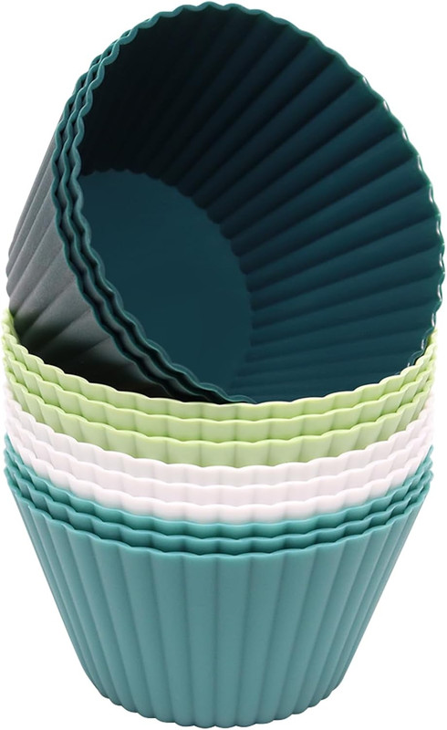 Extra Large Silicone Cupcake Muffin Cups 12 Pcs, 3.54 Inch Muffin Liners