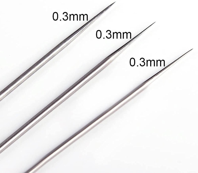 HUBEST 10Pcs Airbrush Replacement Parts Kit, 0.3mm Needle & 0.3MM, SILVER gallery