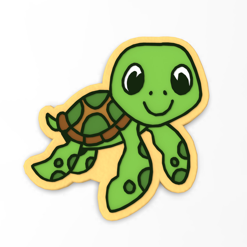 Sea Turtle Cookie Cutter & Stamp | Ocean Tortoise Animal Tortuga Summer Beach #2 gallery