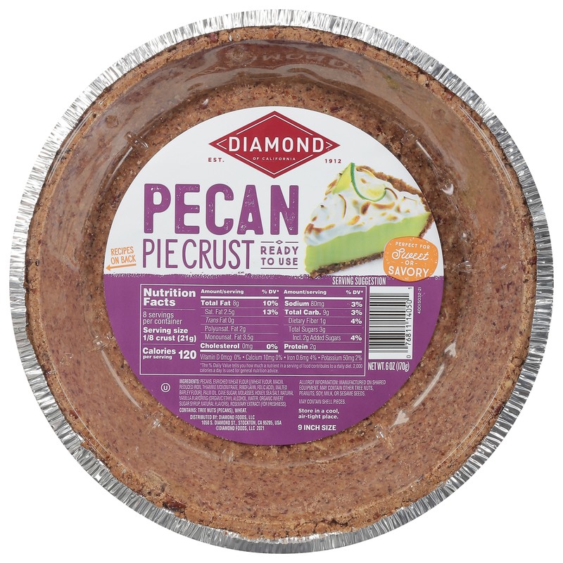 Diamond of California Pie Pecan 6 oz (Pack of 12)