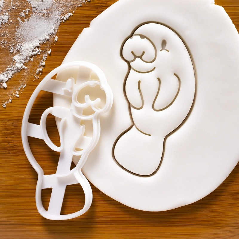 Set Of 2 Manatee Cookie Cutters Designs Cute Realistic 2 Pieces - Bakerlogy gallery