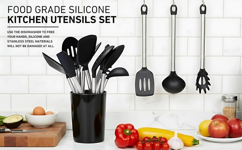 Silicone Kitchen Utensils Set 33 PCS Heat Resistant Silicone gallery