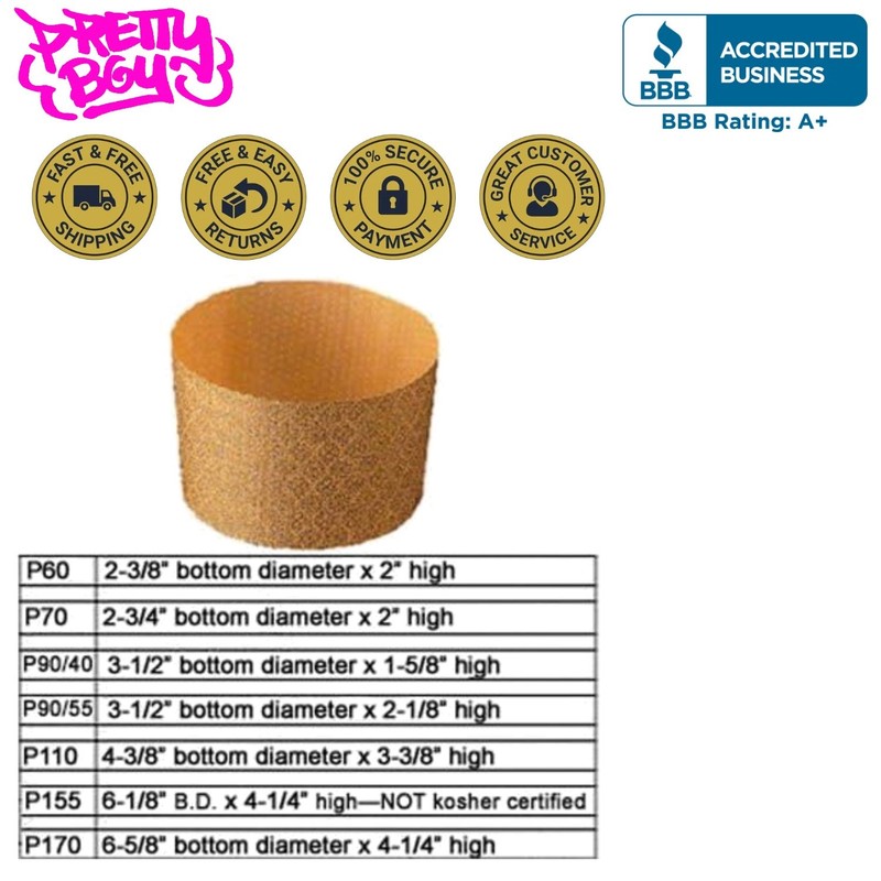 12 Pcs Round Panettone Baking Molds – Cellulose with Gold Floret Design