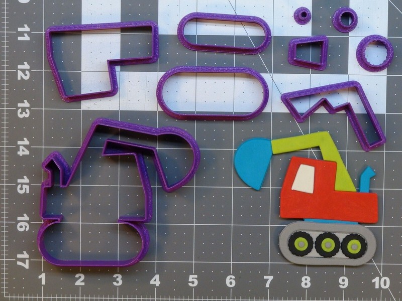 Digging Truck 266-B881 Cookie Cutter Set