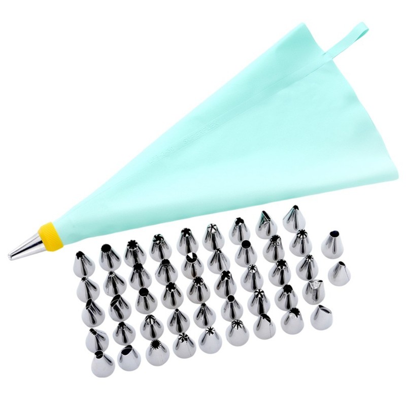 Multi use silicone piping bag set with 24 stainless steel decorating tips gallery