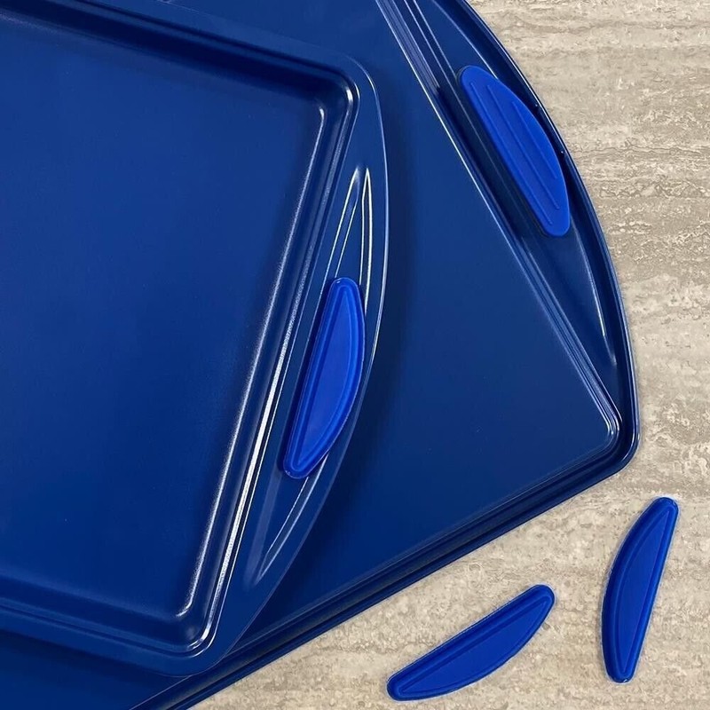NutriChef Blue Silicone Handles-Flexible Design for Bakeware Pan-NCBK10S, NCBK3S gallery