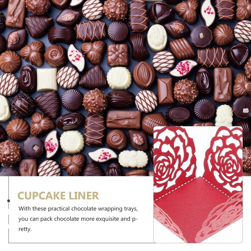 Truffle Cupcake Wrapper Liners Paper Chocolate Candy Dessert Baking 50 PCS gallery