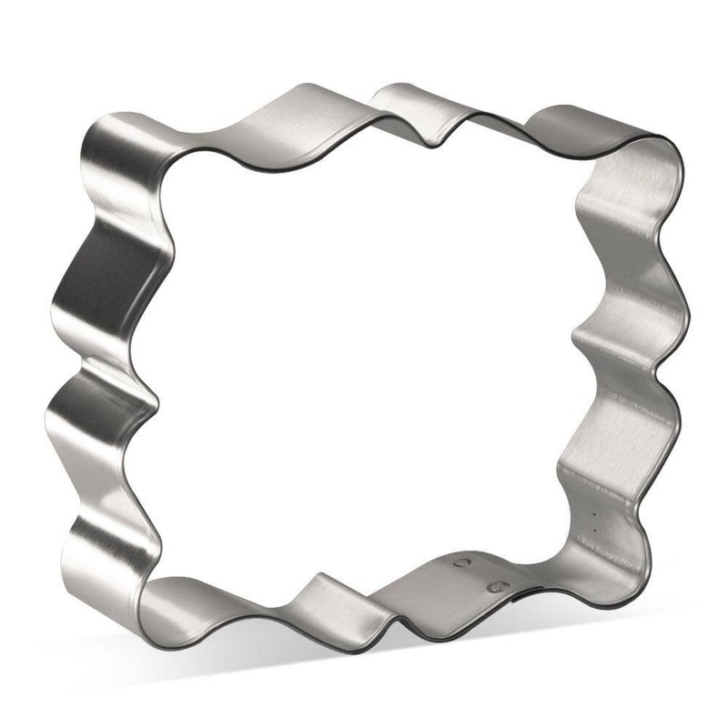 Fluted Rectangle Plaque 4.5” Cookie Cutter Metal