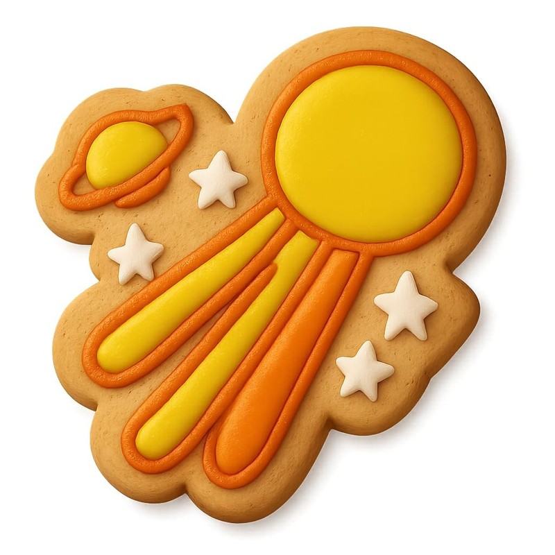 Meteor Shower Planets Cookie Cutter & Stamp, Fondant & Clay - 4x3.5 gallery